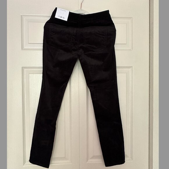 Loft Curvy Velvet Skinny Jeans Black Sz 26 NWT - Picture 2 of 5